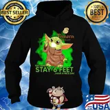 Baby yoda wear mask panera bread please remember stay 6 feet have a nice day s Hoodie