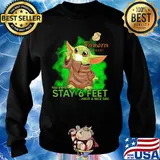Baby yoda wear mask panera bread please remember stay 6 feet have a nice day s Sweater