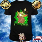 Baby yoda wear mask panera bread please remember stay 6 feet have a nice day shirt