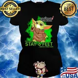 Baby yoda wear mask verizon please remember stay 6 feet have a nice day s Ladies tee