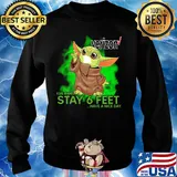 Baby yoda wear mask verizon please remember stay 6 feet have a nice day s Sweater