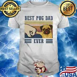 Best Pug dad ever vintage t-shirt