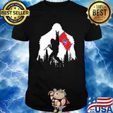 Bigfoot rock and roll tennessee flag in the forest shirt