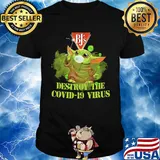 Bj’s restaurant brewhouse baby yoda destroy the covid-19 virus shirt
