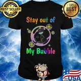 Black cat stay out of my bubble coronavirus shirt