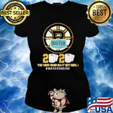 Boston bruins hockey 2020 the year when shit got real quarantined toilet paper mask covid-19 s Ladies tee