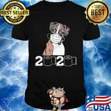 Boxer dog mask 2020 toilet paper shirt