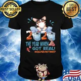 Corgi wear mask 2020 the year when shit got real quarantined toilet paper birthday covid-19 shirt