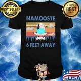 Cow mask namooste 6 feet away vintage shirt
