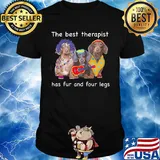 Dachshund band the best therapist has fur and four legs shirt