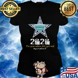 Dallas cowboys 2020 the year when shit got real quarantined toilet paper mask covid-19 s Ladies tee