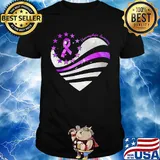 Diamond Fibromyalgia awareness heart shirt