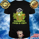 Famous for steak ‘n shake baby yoda destroy the covid-19 virus shirt