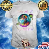 Golden retriever stay out my bubble coronavirus mask shirt