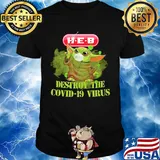 Heb helping here baby yoda destroy the covid-19 virus shirt