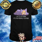 I Like To Stay Insde It'S Too Peopley Outside Chihuahua Shirt