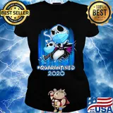 Jack Skellington quarantined 2020 Disney mask Covid-19 s Ladies tee