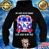 Los angeles dodgers hippie bus skeleton on a dark desert highway cool wind in my hair s Hoodie