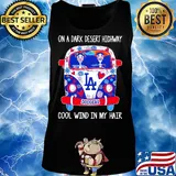 Los angeles dodgers hippie bus skeleton on a dark desert highway cool wind in my hair s Tank top