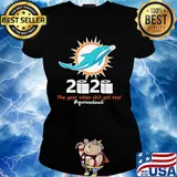 Miami dolphins 2020 the year when shit got real quarantined toilet paper mask covid-19 s Ladies tee