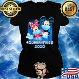 Mickey and Minnie quarantined 2020 mask Disney s Ladies tee