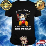 Mickey Mouse stay home and listen to Eddie Van Halen shirt