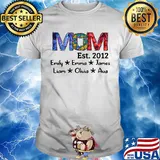 Mom est 2012 emily emma james liam olivia ava flowers shirt