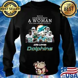Never underestimate a woman who understands football who loves dolphins s Sweater