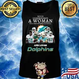 Never underestimate a woman who understands football who loves dolphins s Tank top