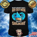 Never underestimate an old woman with a sailboat shirt