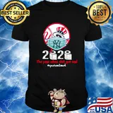 New york yankees baseball 2020 the year when shit got real quarantined toilet paper mask covid-19 shirt