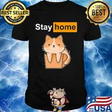 Official Stay home Cat shirt