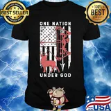 One nation under god American flag veteran shirt