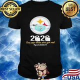 Pittsburgh steelers 2020 the year when shit got real quarantined toilet paper mask covid-19 shirt