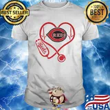 Reds MLB stethoscope hearbeat shirt