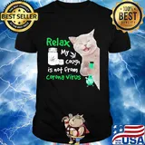 Relax my cough is not from corona virus Cat Weed shirt