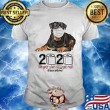 Rottweiler 2020 the year when shit got real quarantined toilet paper covid-19 shirt