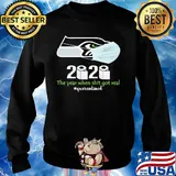 Seattle seahawks 2020 the year when shit got real quarantined toilet paper mask covid-19 s Sweater