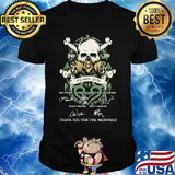 Skull 2020 pearl jam thank you for the memories signatures shirt