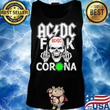 Skull acdc fuck coronavirus s Tank top