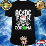 Skull acdc fuck coronavirus shirt