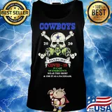 Skull cowboys 2020 pandemic covid-19 in case of emergency cut this shirt and use it as face mask s Tank top