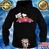 Snoopy driving a car washington nationals flag s Hoodie