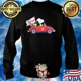 Snoopy driving a car washington nationals flag s Sweater