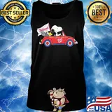 Snoopy driving a car washington nationals flag s Tank top