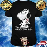 Snoopy wash your damn hands mask shirt