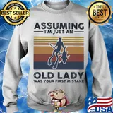 Spearfishing diving assuming I just an old lady was your first mistake vintage s Sweater