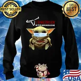 Star wars baby yoda mask hug longhorn steakhouse covid-19 s Sweater
