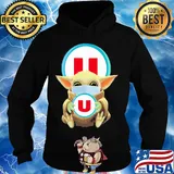Star wars baby yoda mask hug système u logo covid-19 s Hoodie