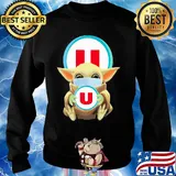 Star wars baby yoda mask hug système u logo covid-19 s Sweater